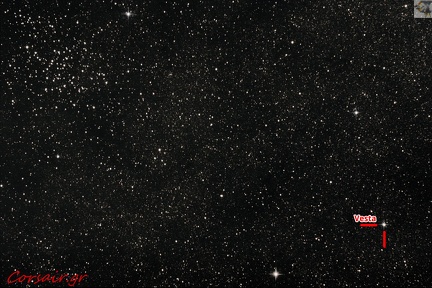 Ανοικτό σμήνος M23 και αστεροειδής Εστία