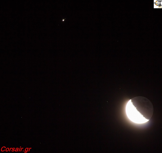 Moon and Jupiter at dawn